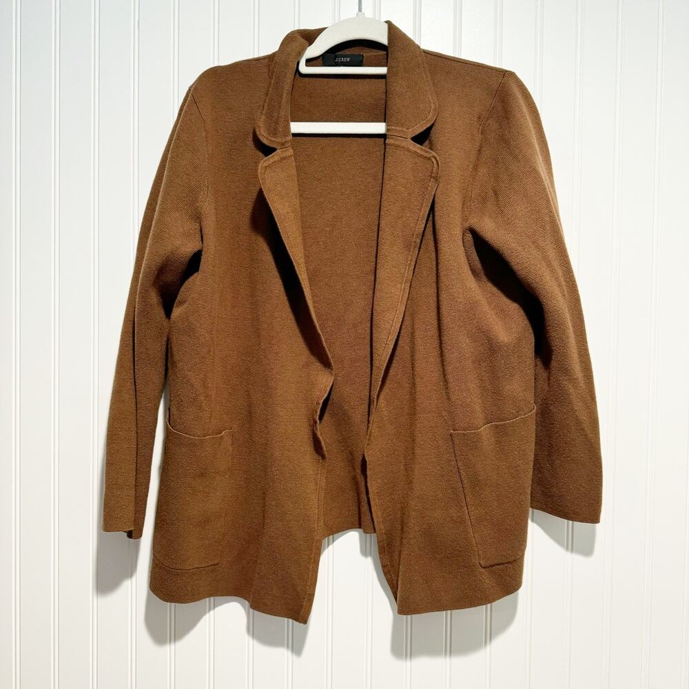 J Crew Eloise Sweater Blazer Brown Size Small - Picture 2 of 6